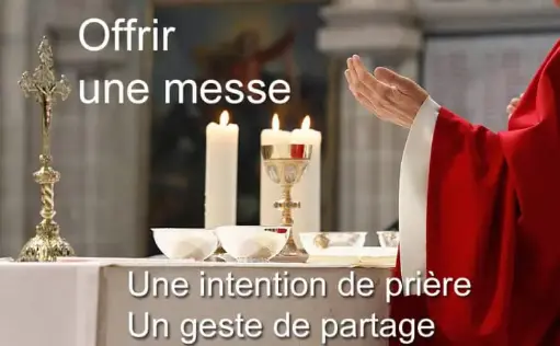 Frais de demande de Messes dans la semaine ( Lundi-Samedi)